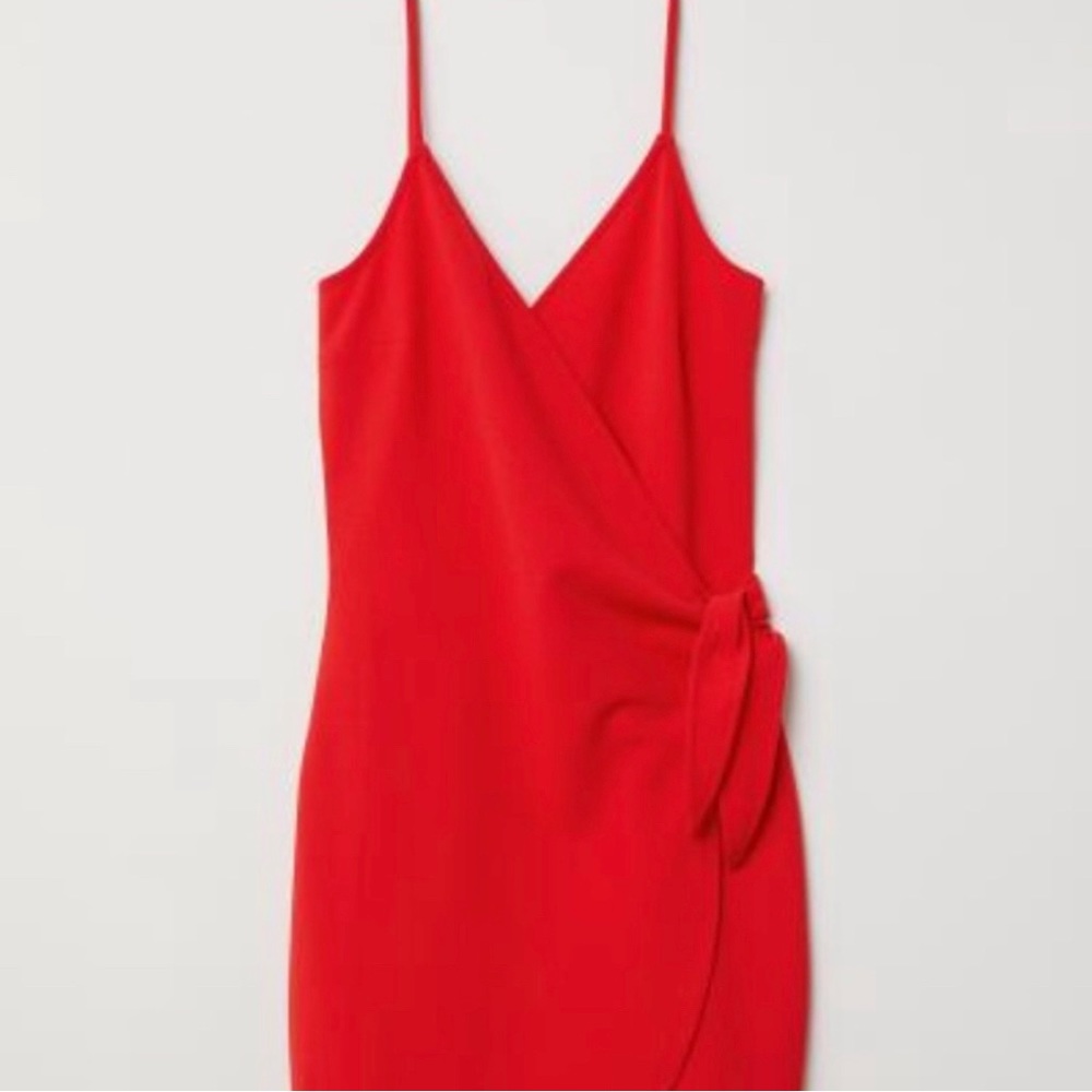 H&M Red Tie Dress Size 6